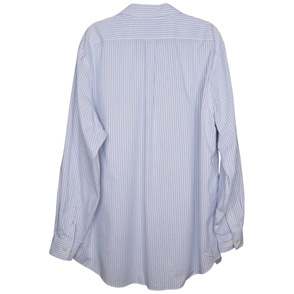 Lauren Ralph Lauren Button Up Shirt Mens Sz 19 36/37 Blue Tall Fit Supima Cotton - Picture 8 of 9